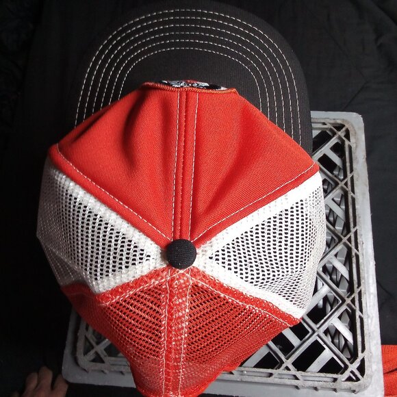 Vintage React CB Radio Patch Snap Trucker Hat Cap - Picture 5 of 7